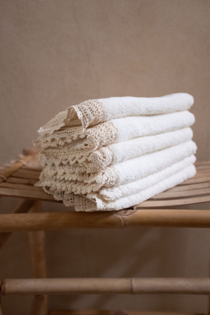 Egyptian cotton knitted towel