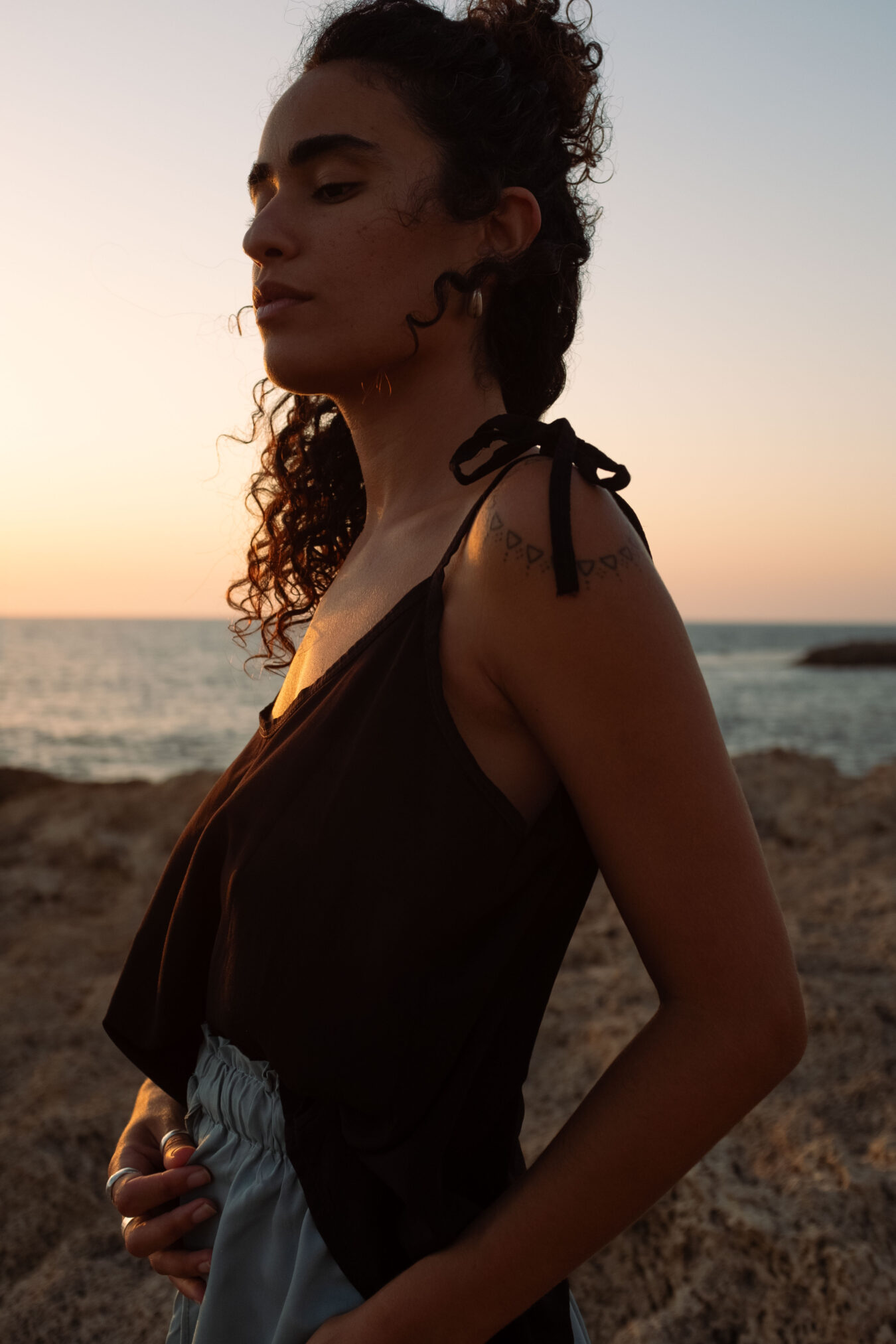Tie Top In Black - Image 2