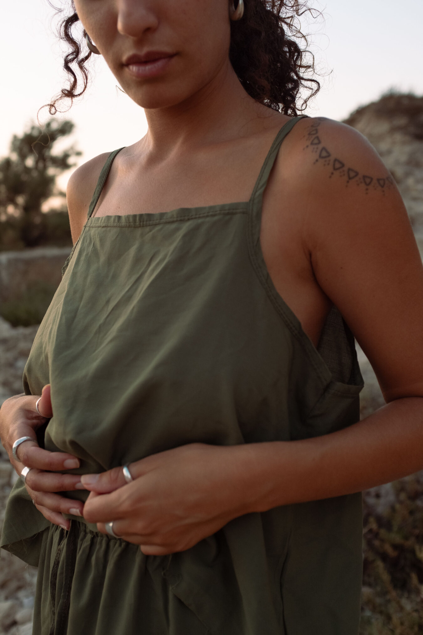 Cropped Top In Olive