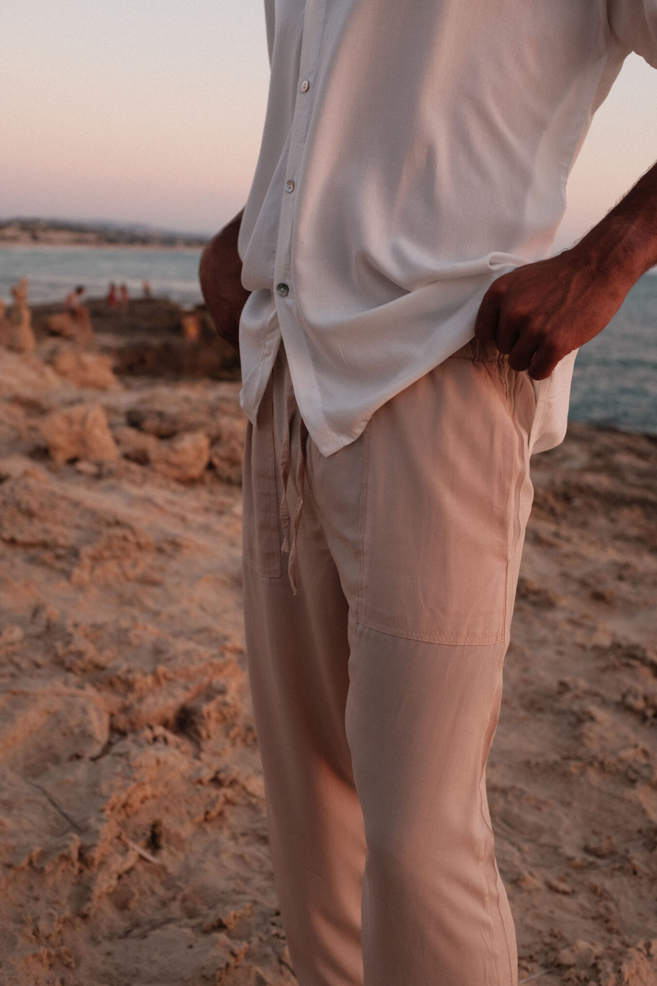 Unisex Fisherman's Pants In Nude - Image 2