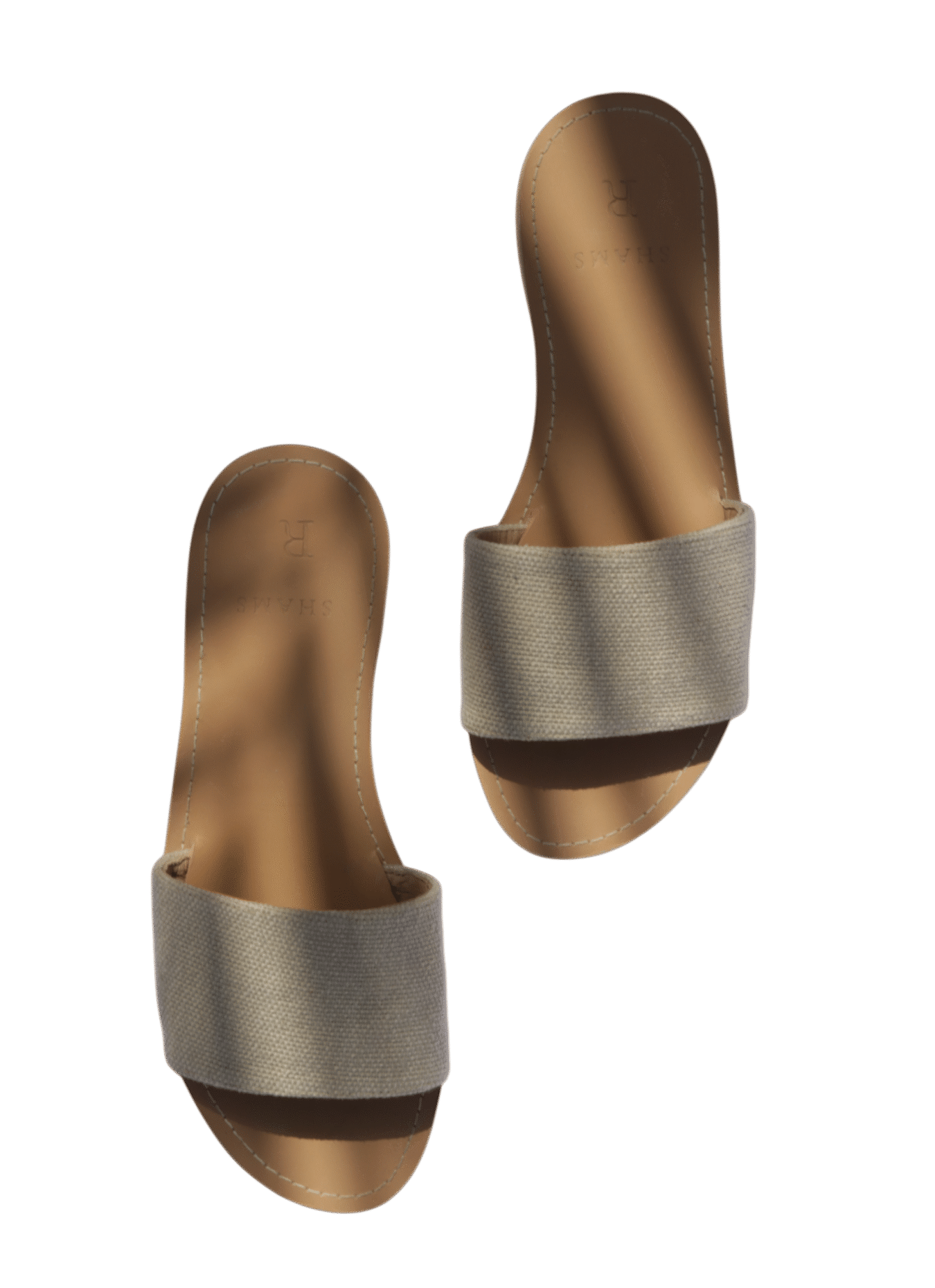 Slides in beige