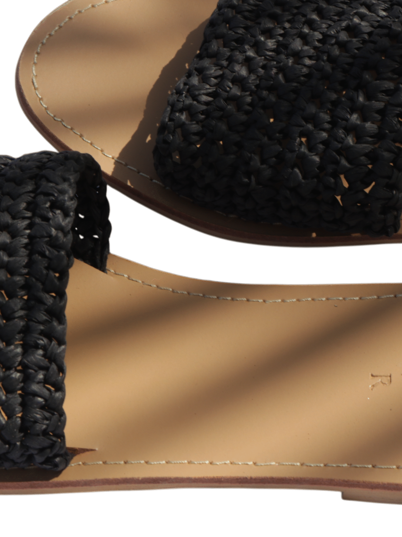 Raffia slides in black - Image 2