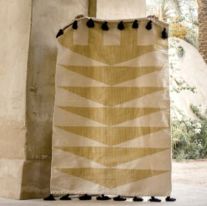 Yellow cascade rug
