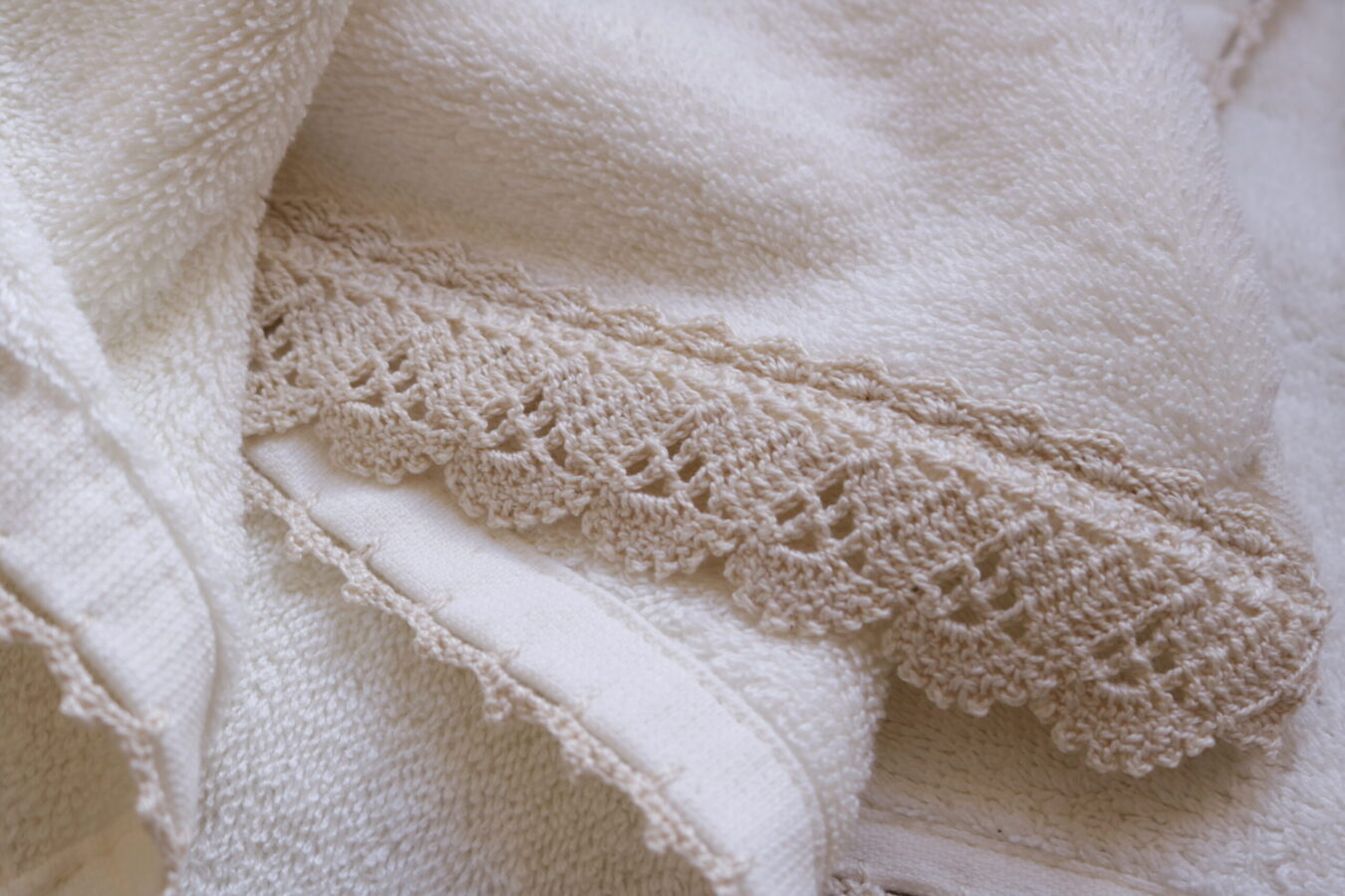knitted hand towel