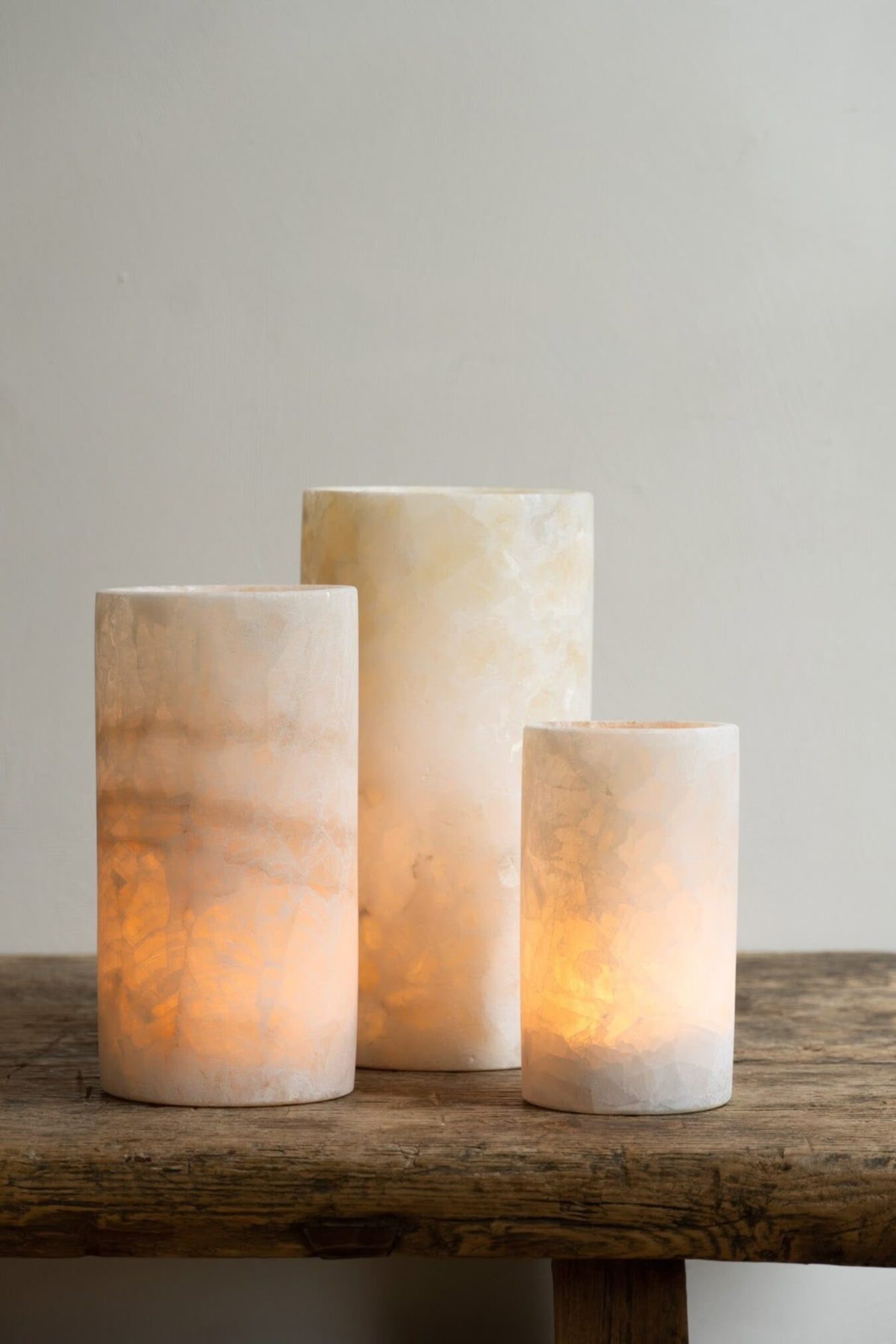 Alabaster candle