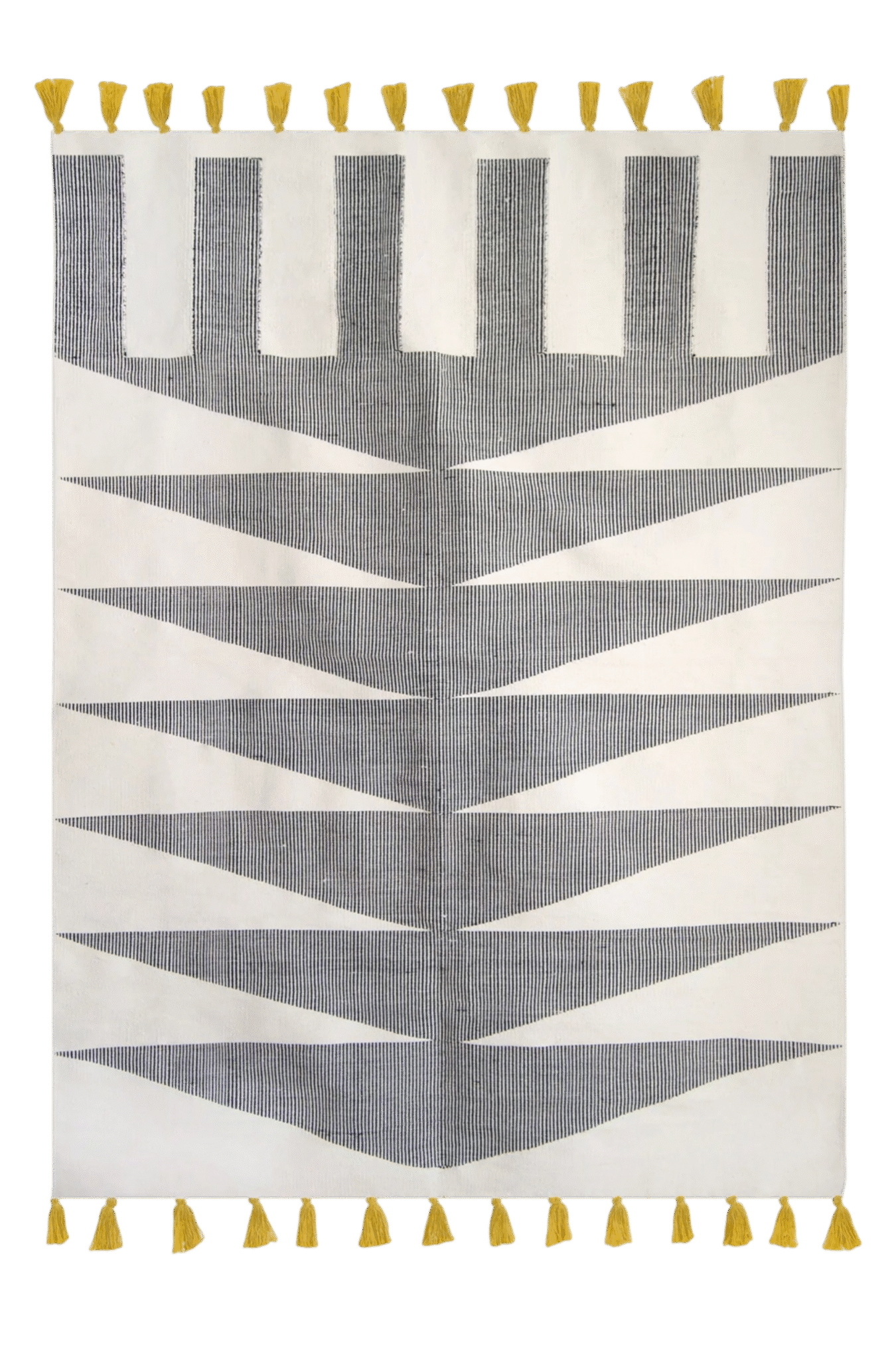 Black cascade rug