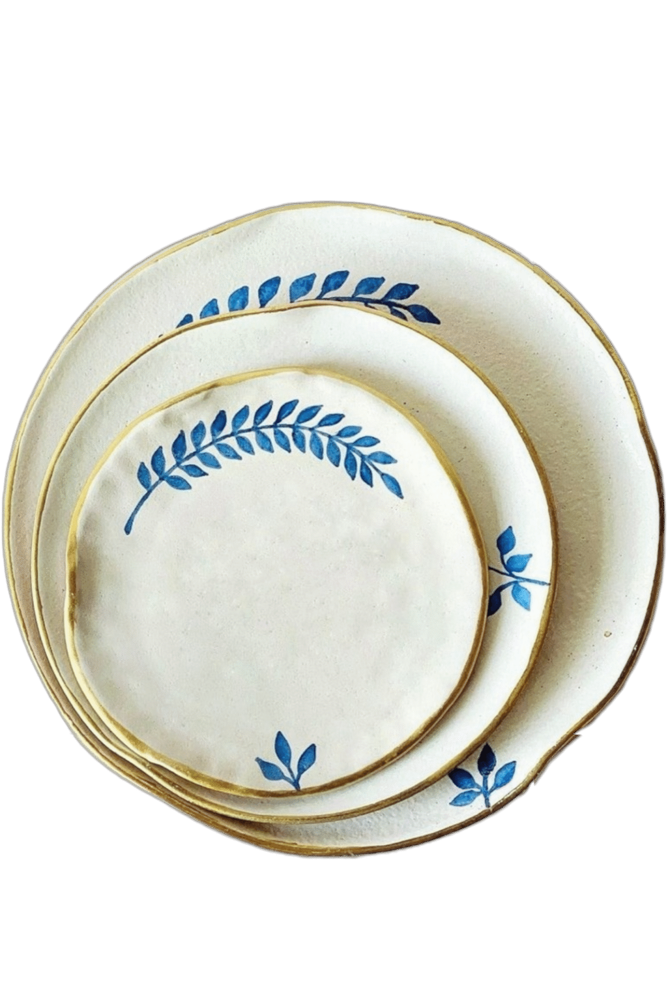 Golden breeze ceramic plate