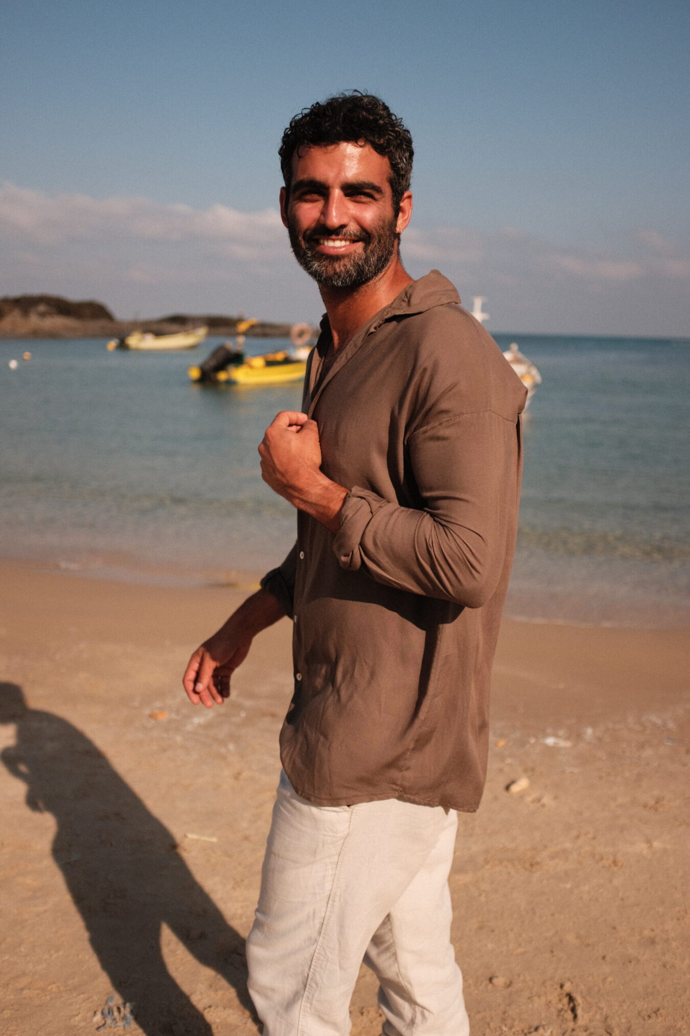 Buttoned Shirt In Khaki