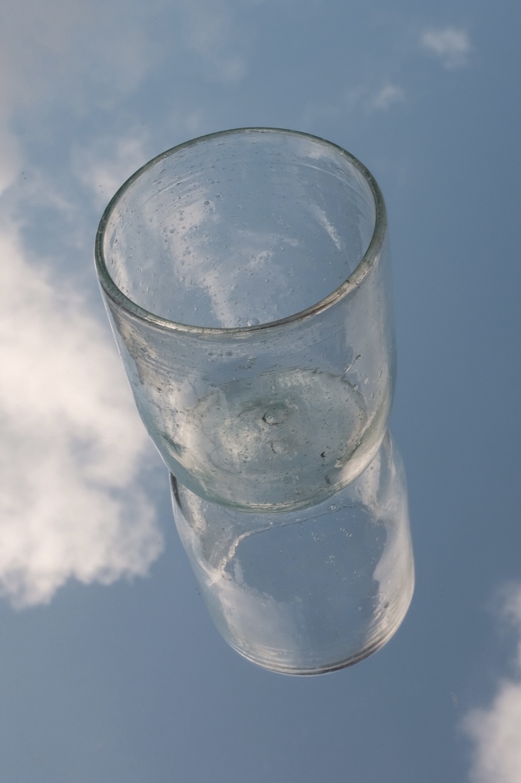 Recycled glass cup