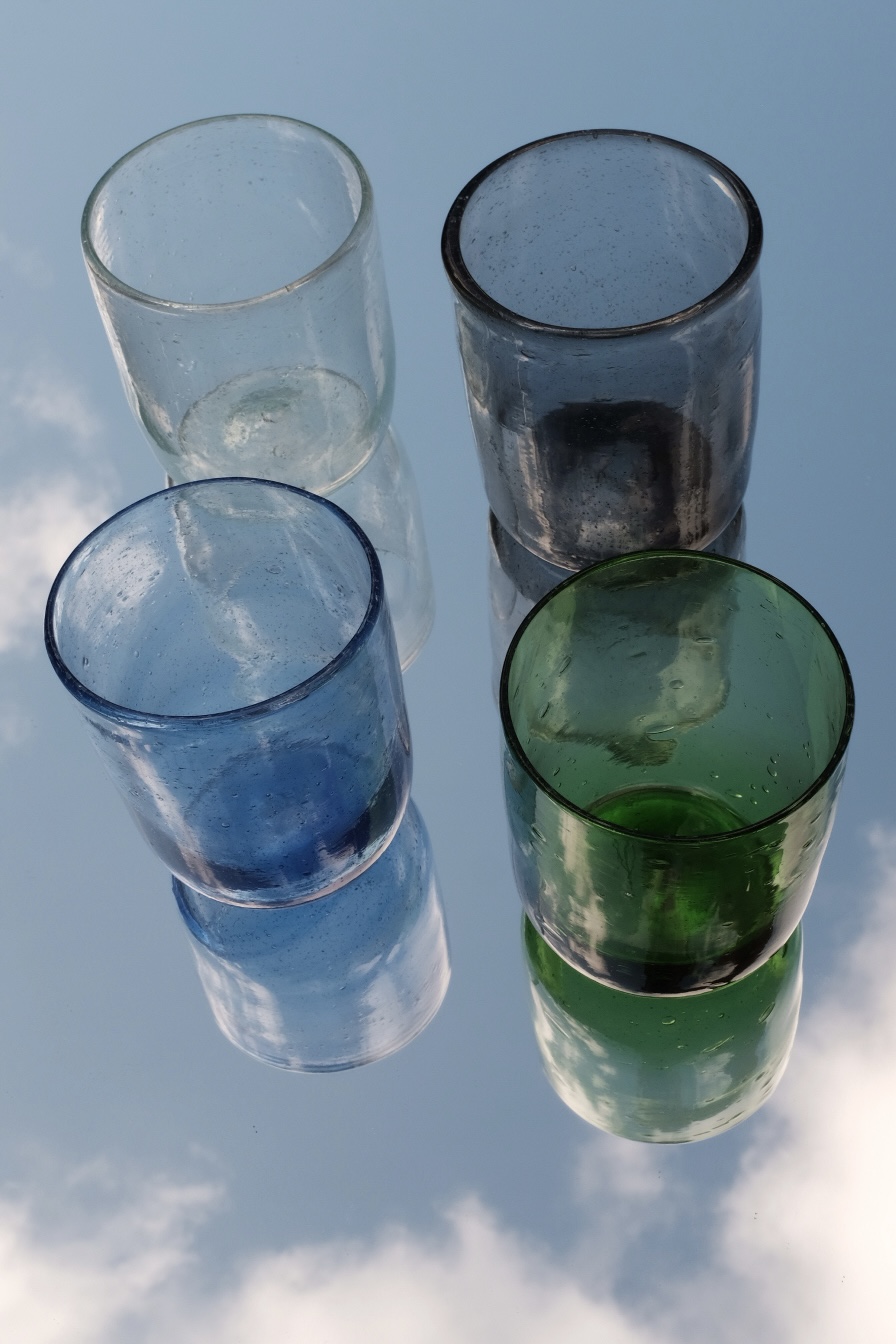 Recycled glass cup