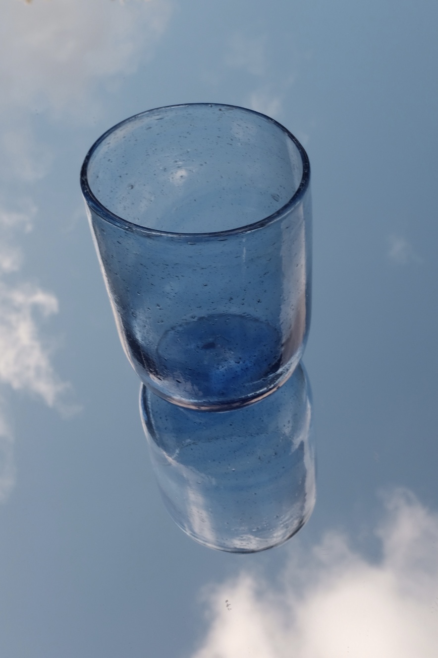 Recycled glass cup
