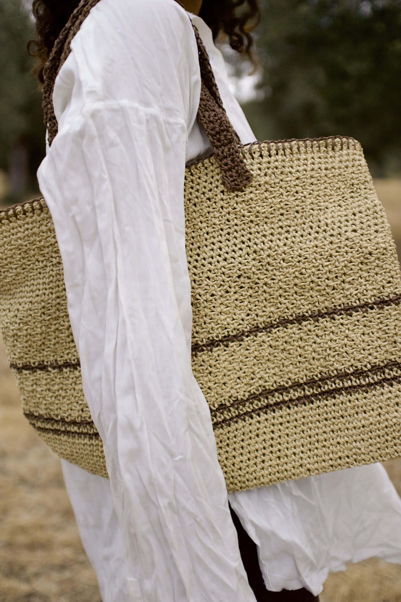 Tribal raffia bag