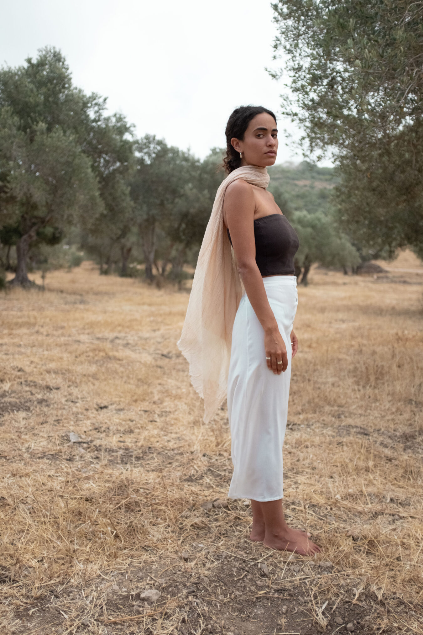 Buttoned Skirt In White - Image 2