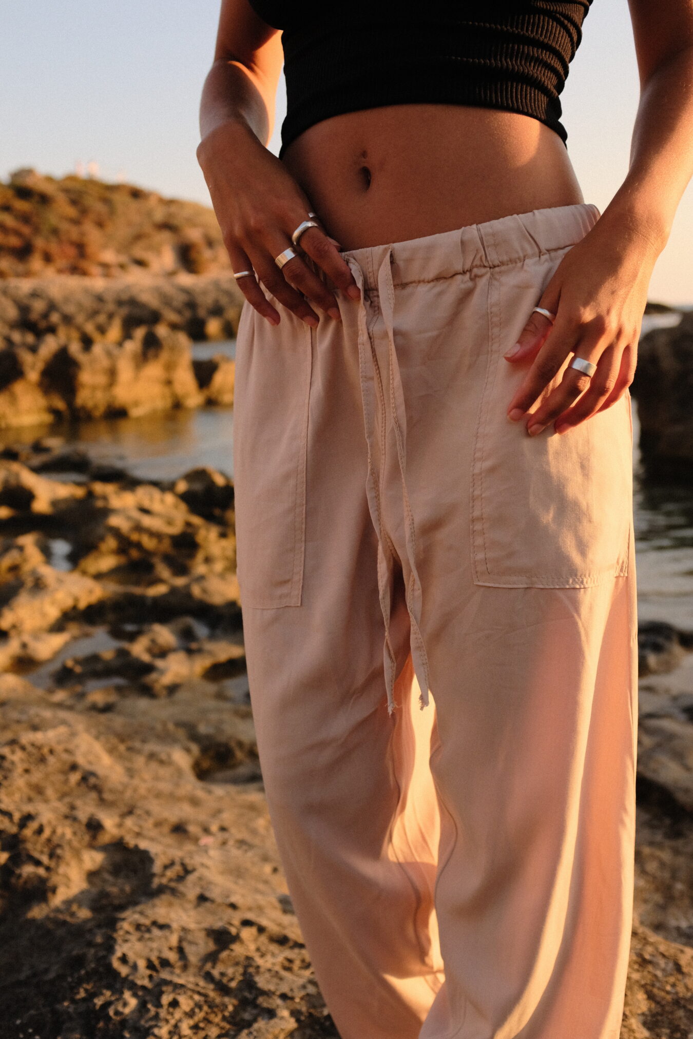 Unisex Fisherman's Pants In Nude - Image 3