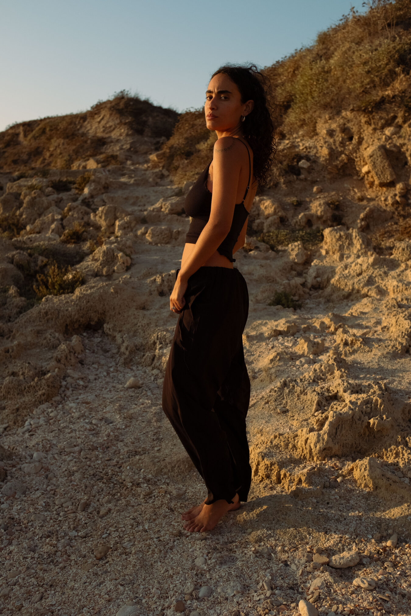 Unisex Fisherman's Pants In Black