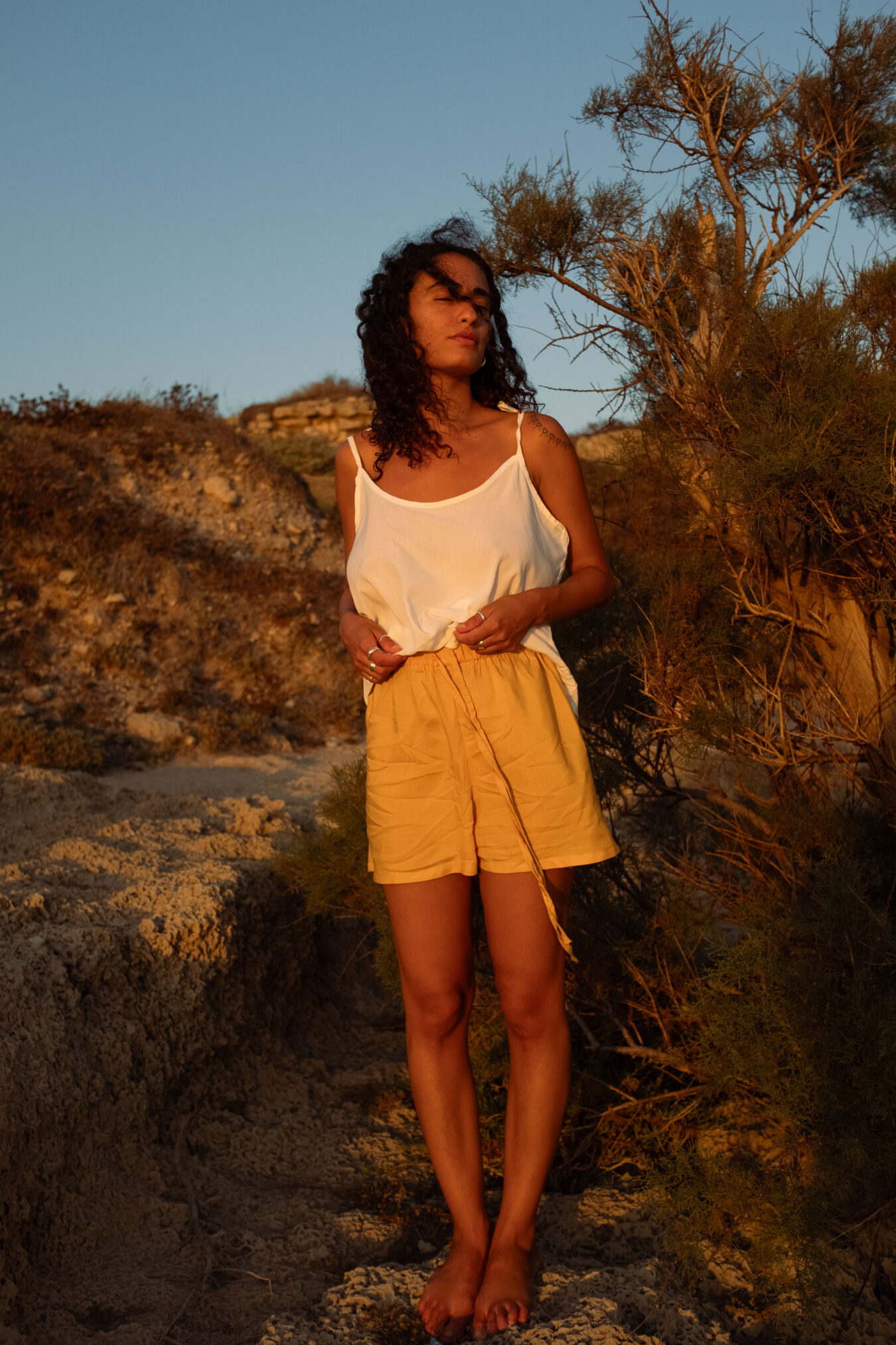 Shorts In Mustard