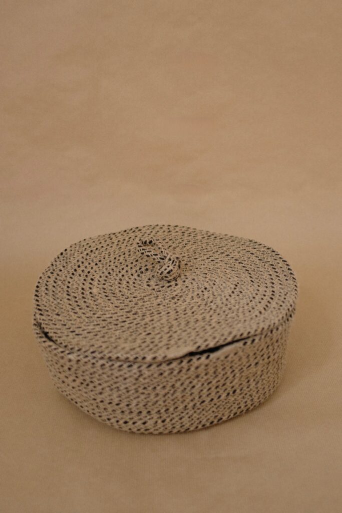 Woven Basket with Lid