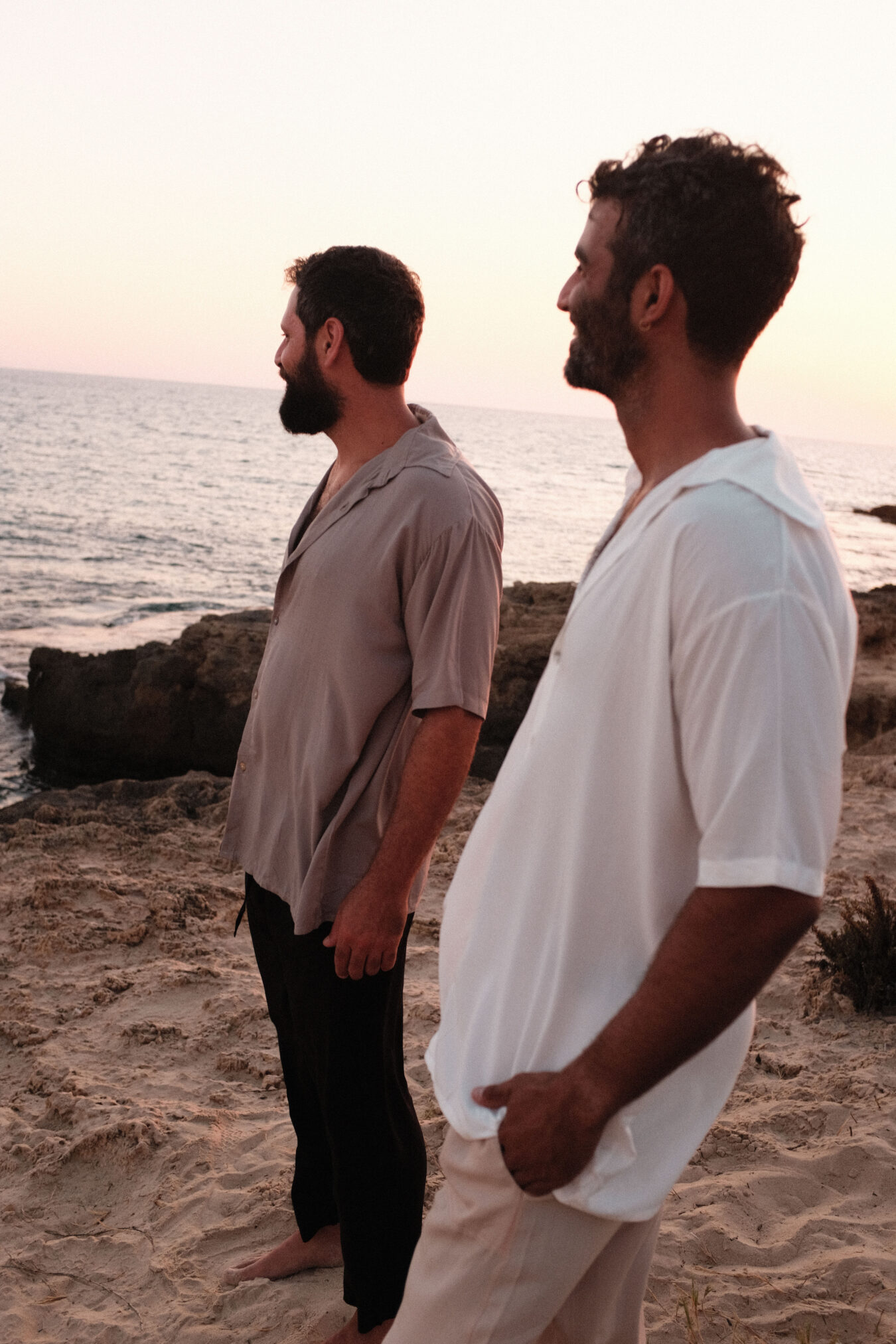 Unisex Buttoned Tee In White - Image 4