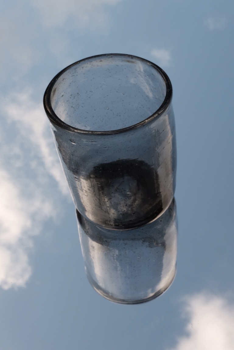 Recycled glass cup