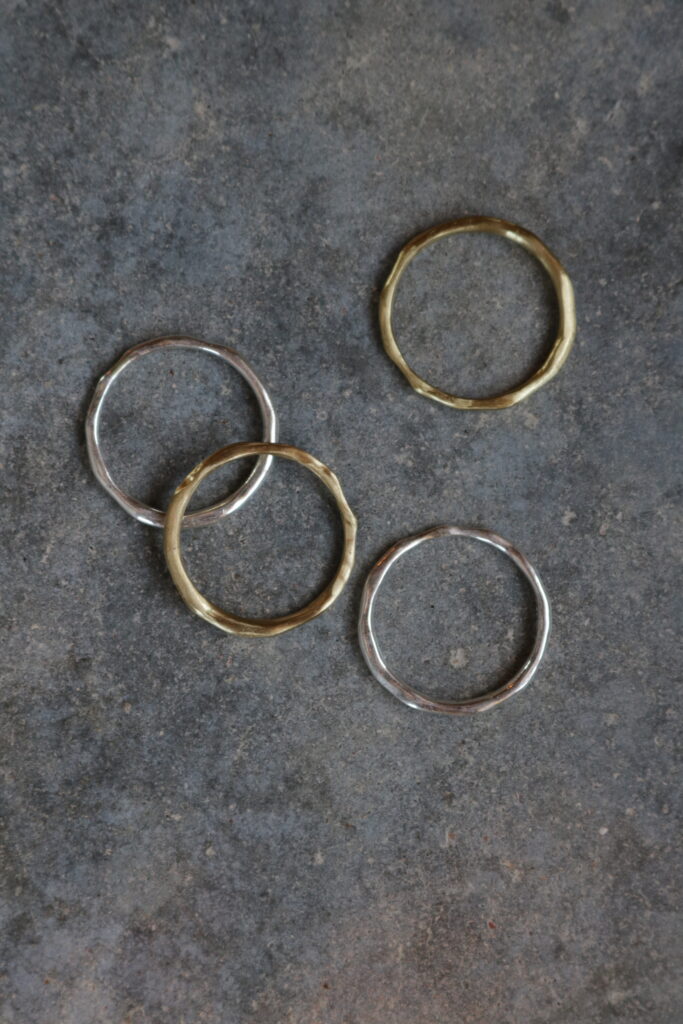 Raw copper thin ring no.1