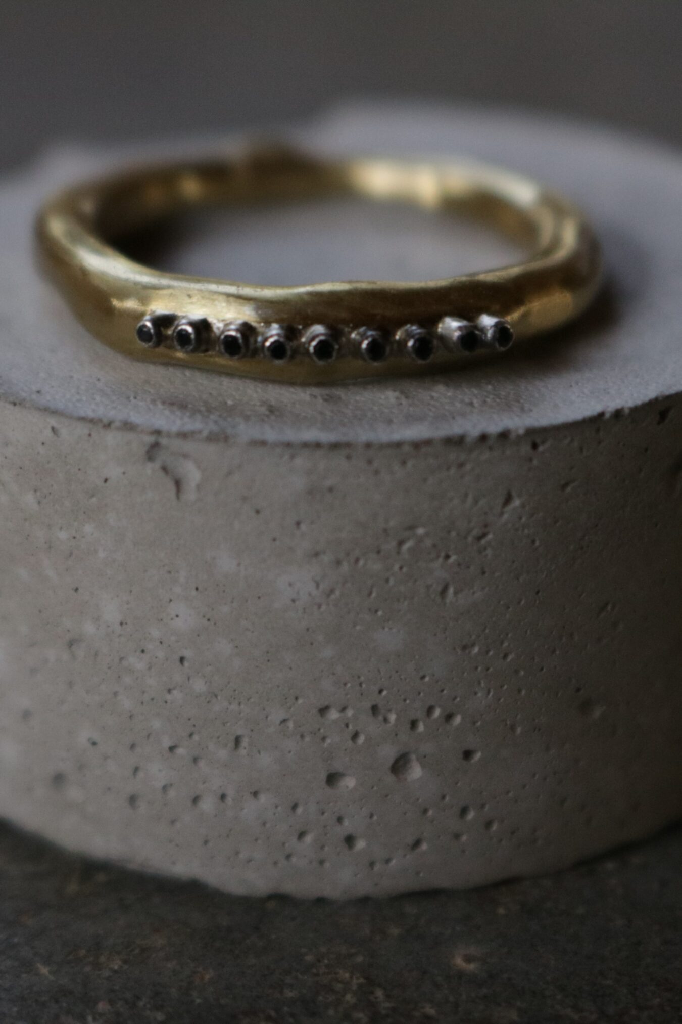 Copper diamond raw ring - Image 2