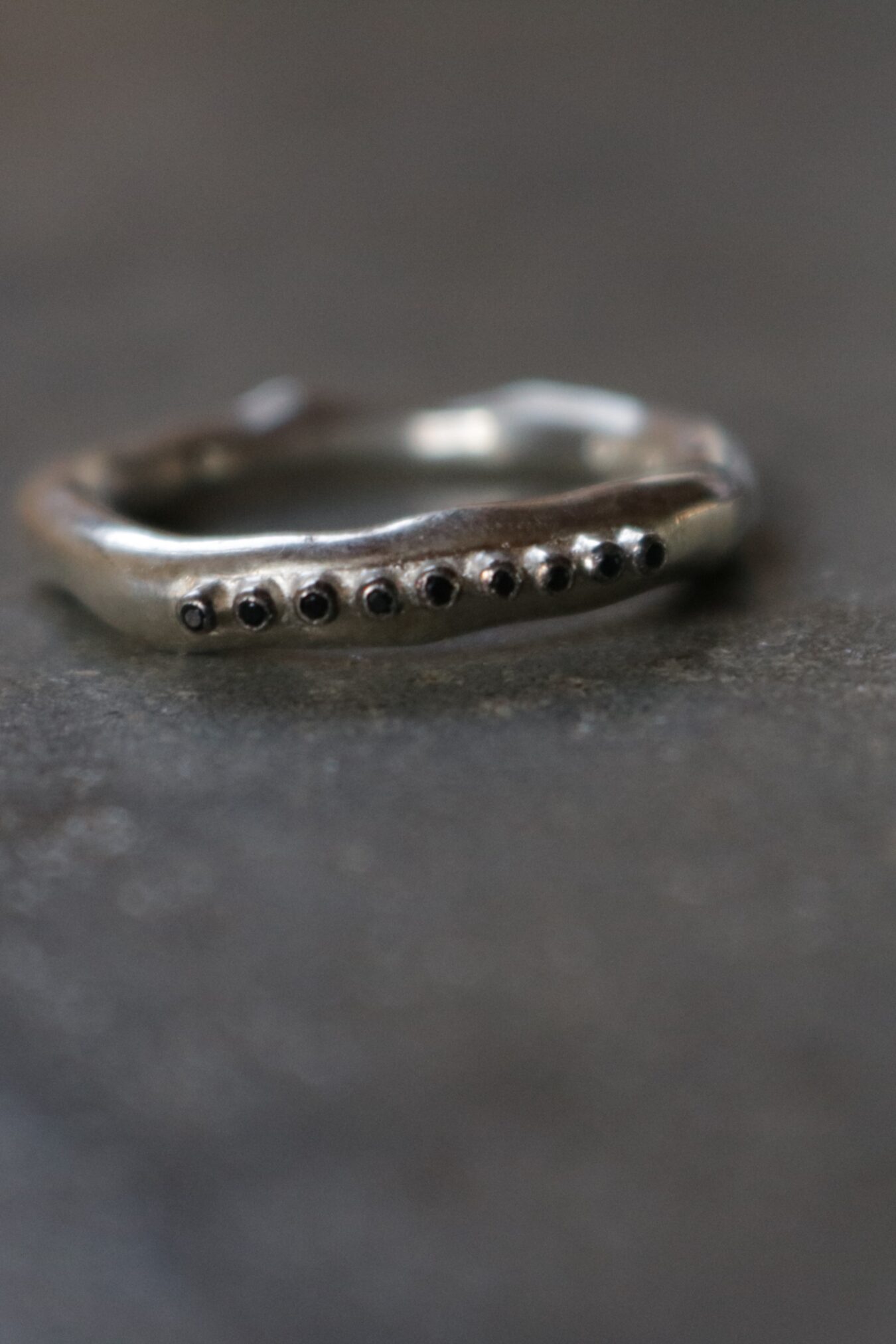 Silver diamond raw ring - Image 3