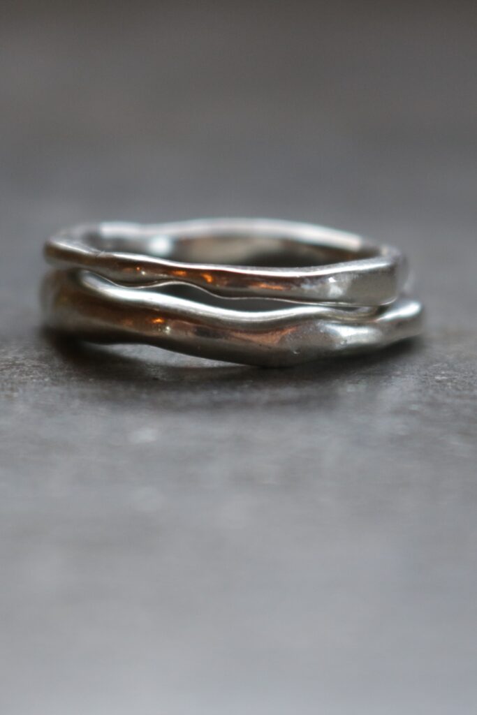 Raw silver ring no.4