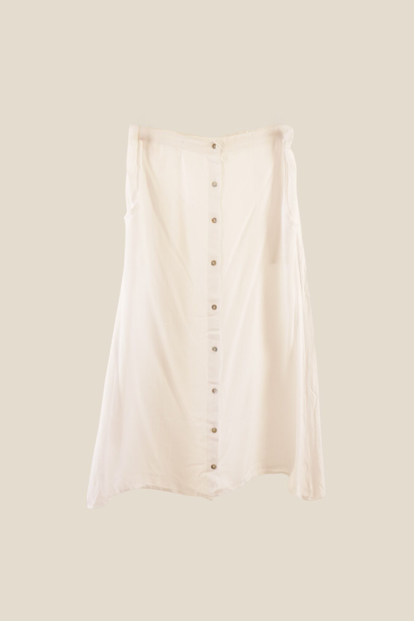 Buttoned Skirt In White - Image 3