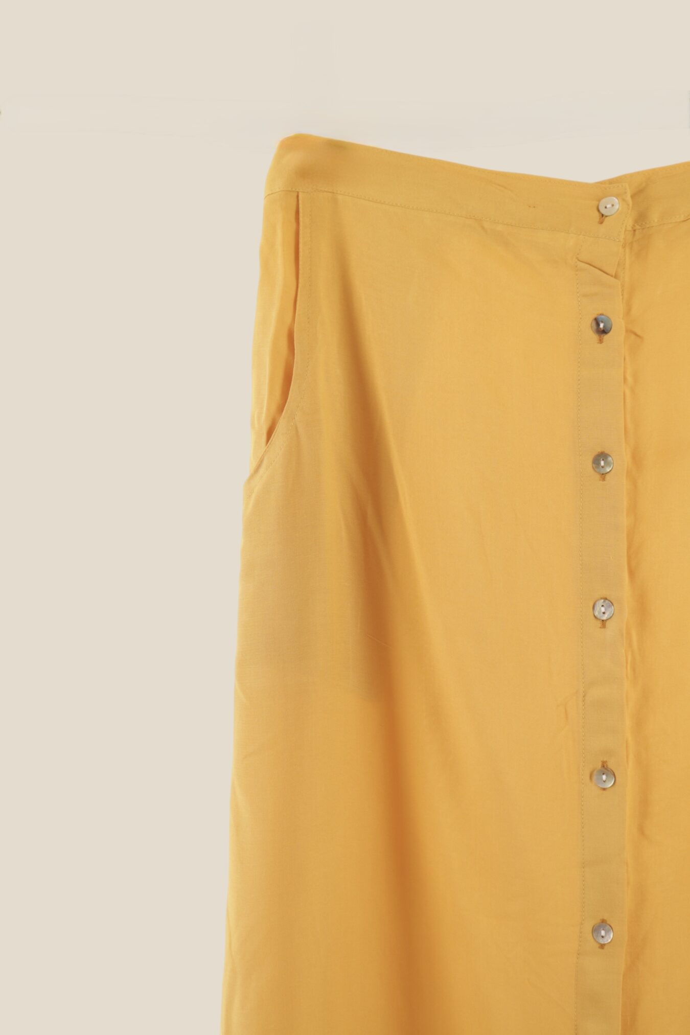 Buttoned Skirt In Mustard - Image 5