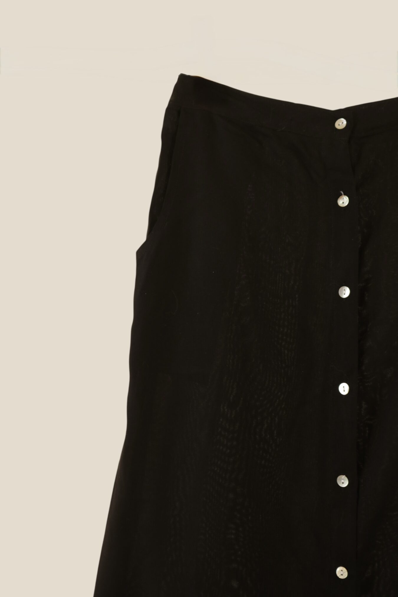 Buttoned Skirt In Black - Image 2