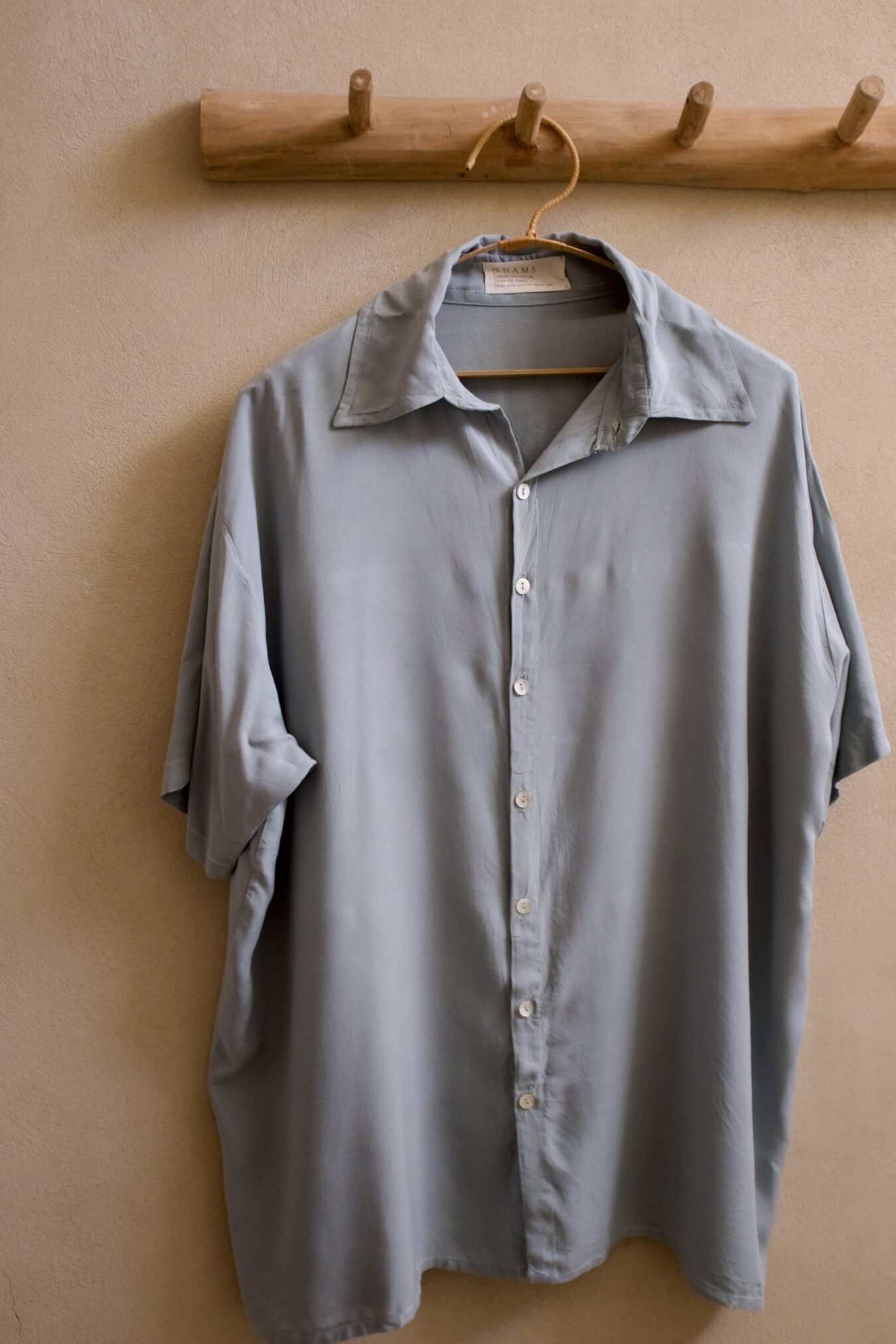 Unisex Buttoned Tee In Ocean - Image 3