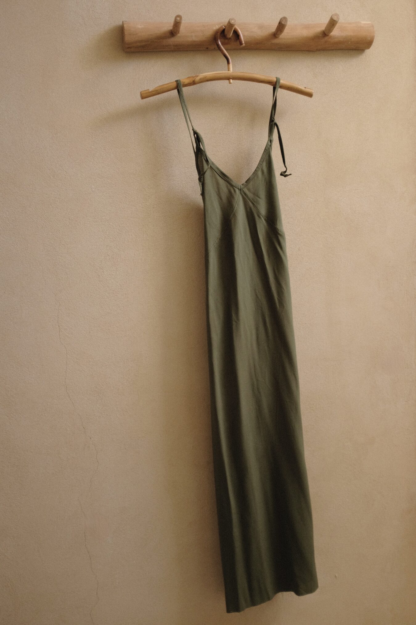Crossback Dress In Olive - Image 4