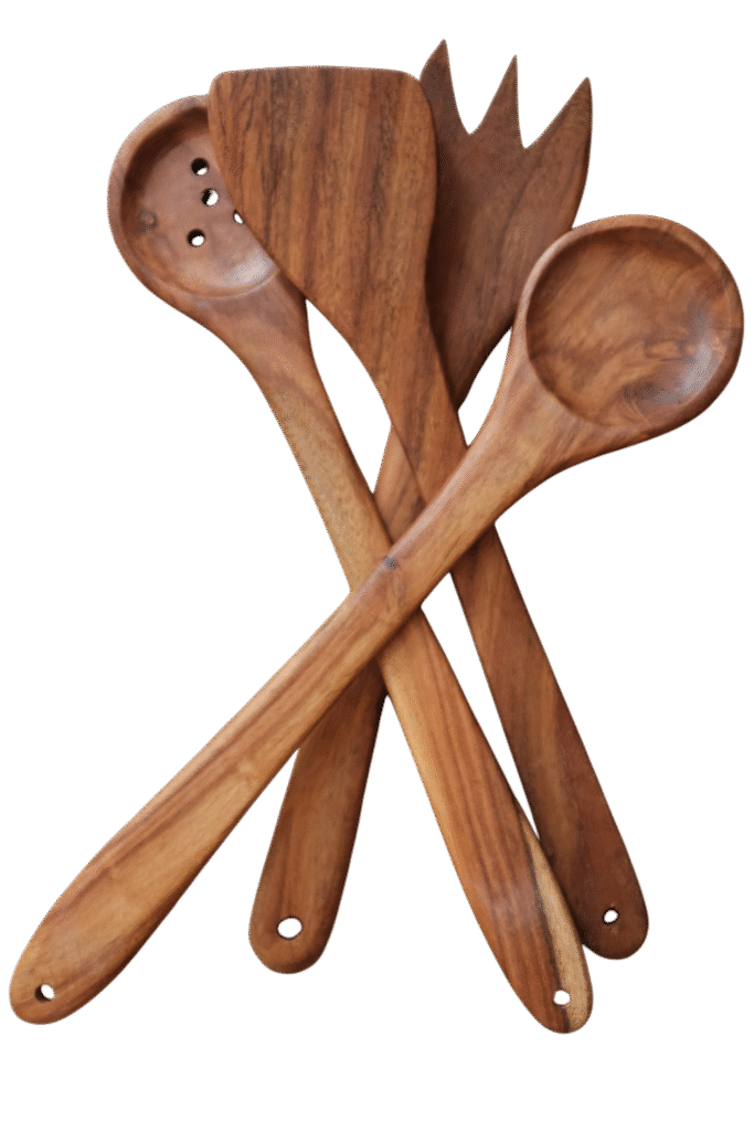 Wooden serving set