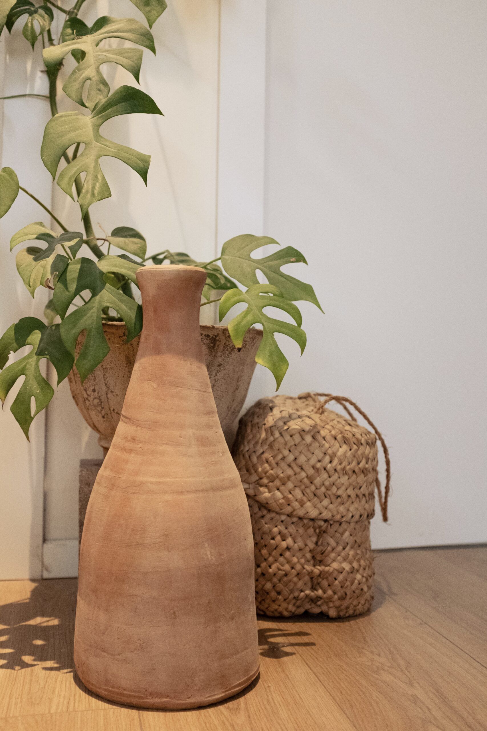 Raw terracotta vase